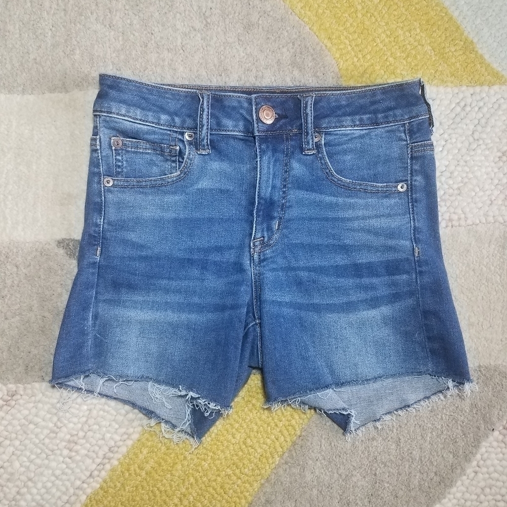 American Eagle High Rise Jean Shorts 4